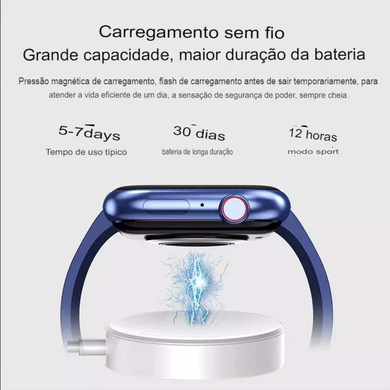 Smartwatch Sw8 a Prova Dagua com Pulseira Extra e Pelicula Brinde